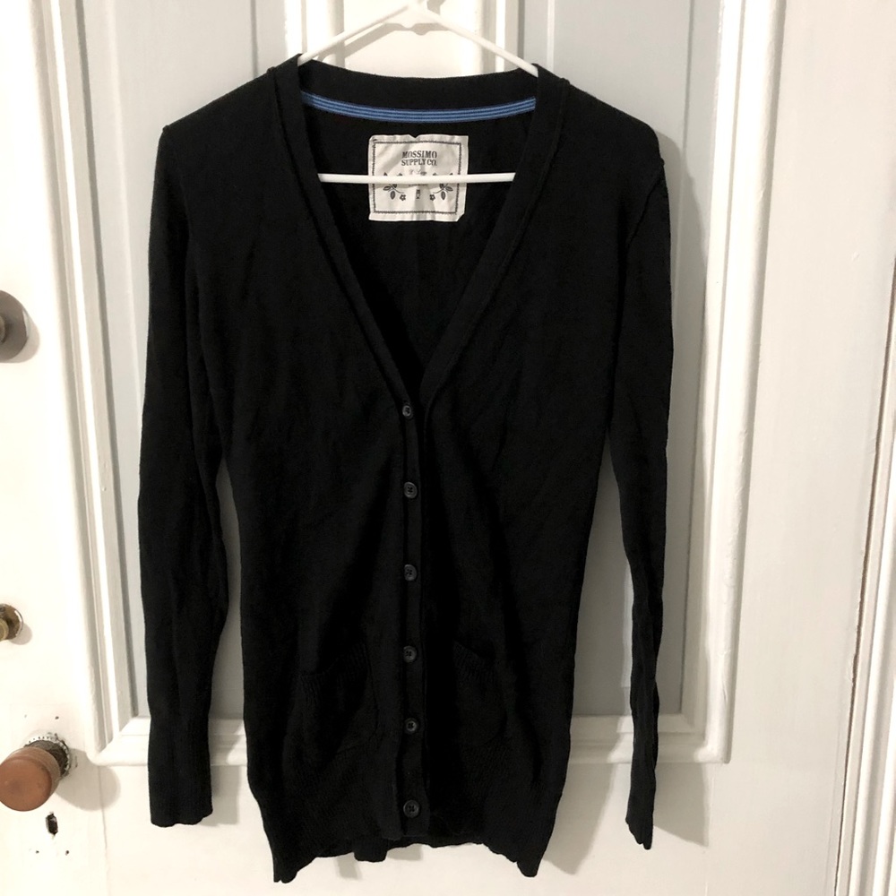 NWT Mossimo Supply Co girl’s black cardigan sweater size XL 14/16